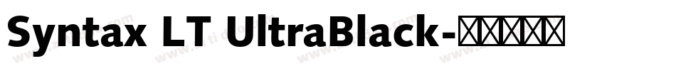 Syntax LT UltraBlack字体转换